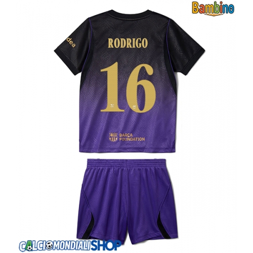 Maglie da calcio Barcelona Rodri Hernandez #16 Seconda Maglia Bambino 2026-27 Manica Corta + Pantaloni corti)